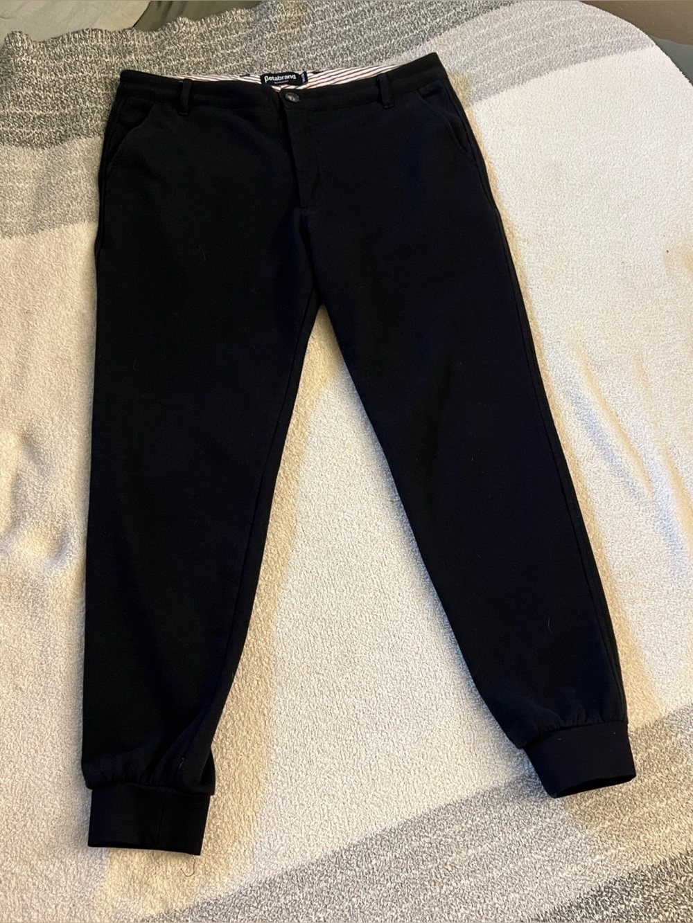 Betabrand Dress Pant Yoga Pants Black Straight Leg Pull-On Women’s Size 34x30